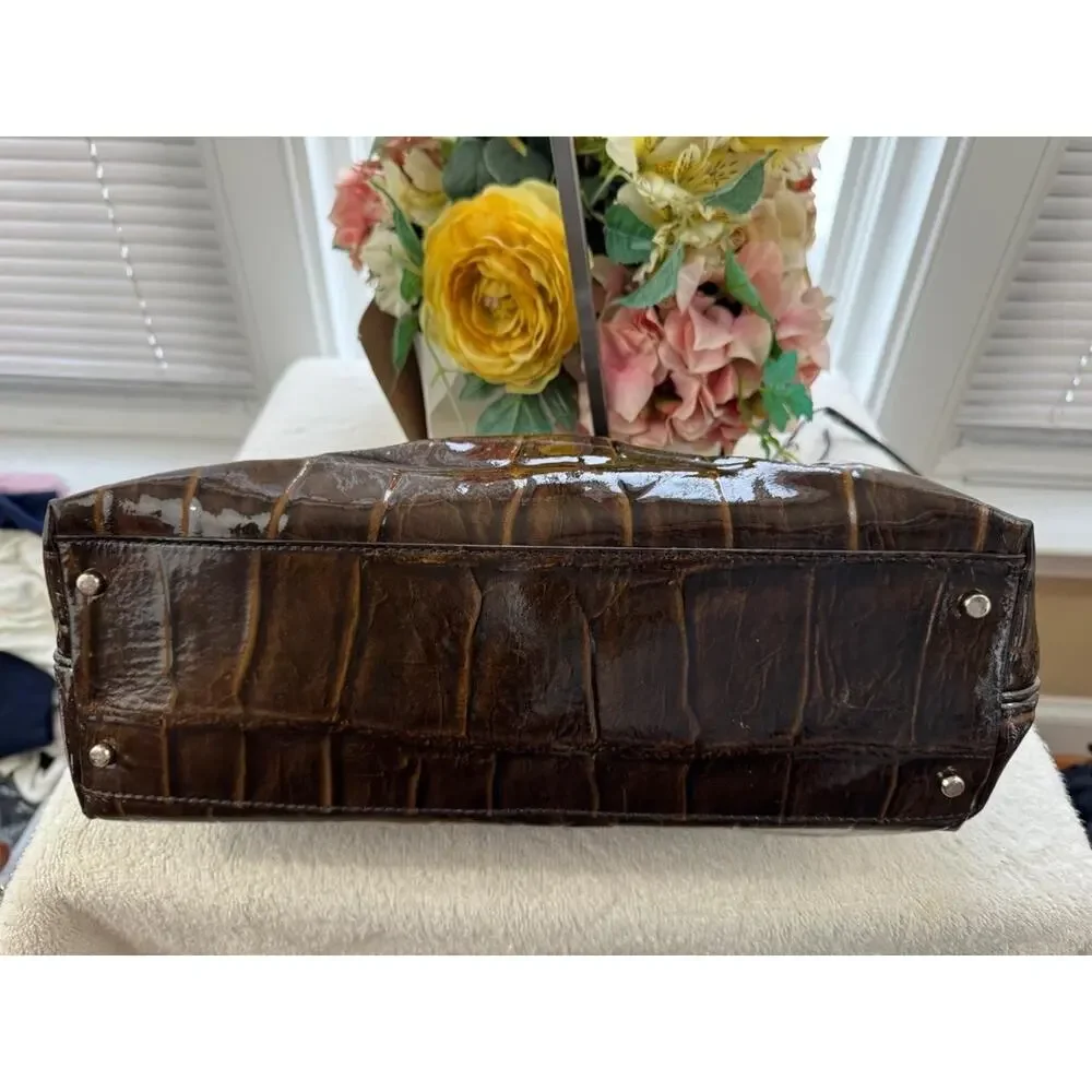 Kate Spade Knightsbridge Maryanne Croc Patent Leather brown Tote bag (pu3000